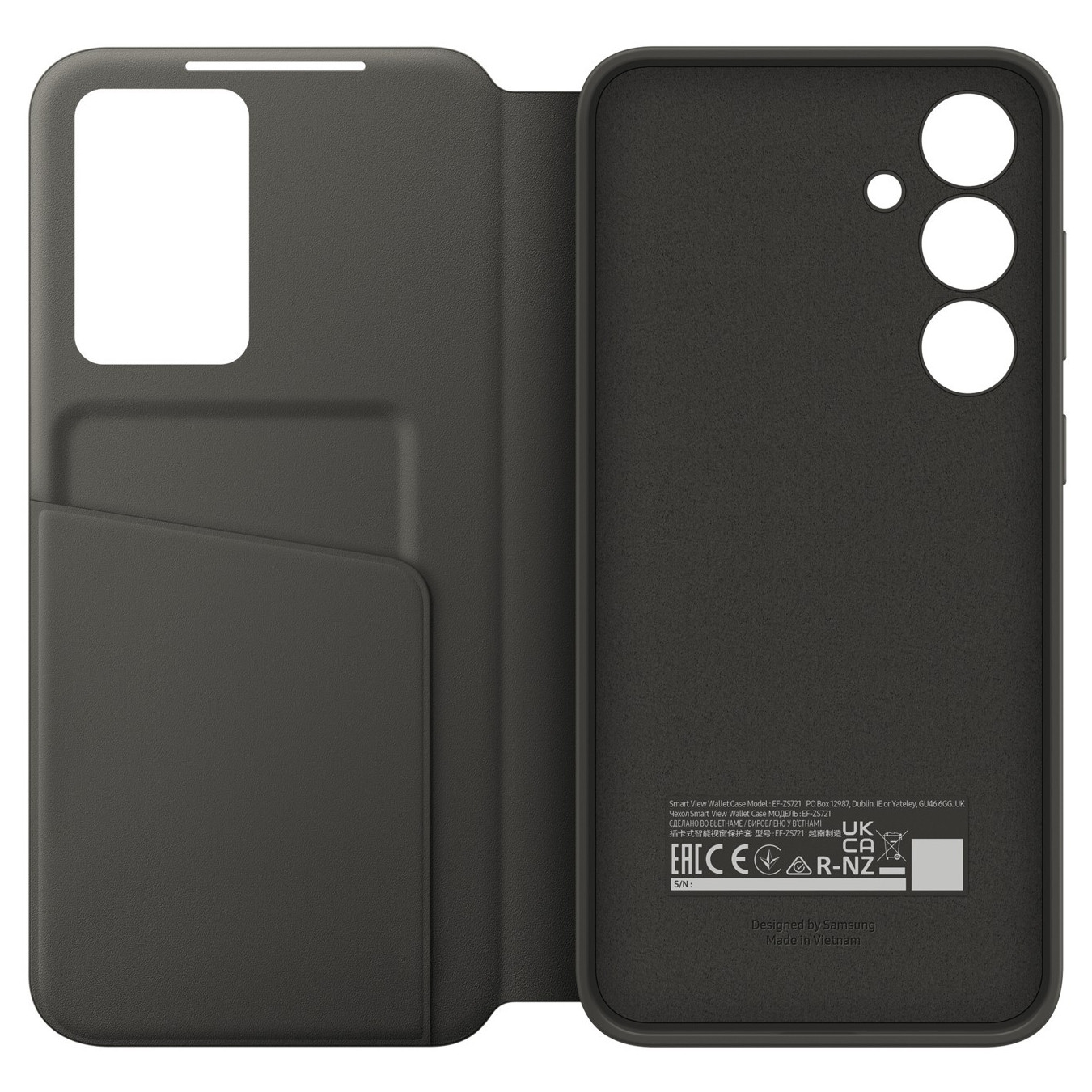 Samsung Smart View Wallet Case - Galaxy S24 FE - Black, Smart View Window, 1 Card Pocket — Buy in Cyprus with Fast Delivery