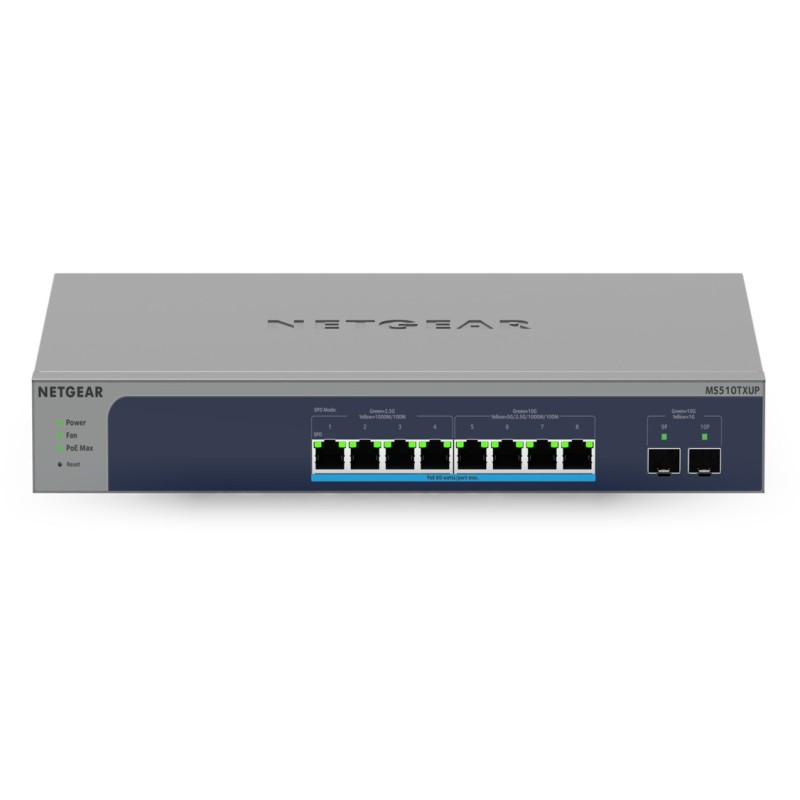Buy NETGEAR MS510TXUP - 8-Port PoE++ (60W/port) + 2x SFP+, 10G RJ45, 1GHz CPU, 2... in Cyprus, Nicosia, Limassol, Larnaka, Pafos