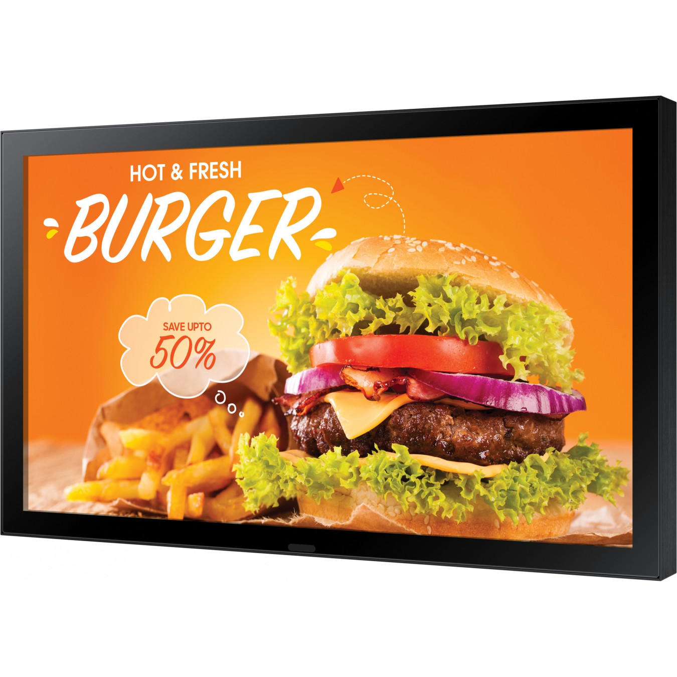 Samsung LH24OHBEBGBXEN - 24in FHD Outdoor Digital Signage, IPS, 1500 nits, Tizen 6.5, 24/7, HDMI/USB/LAN, Black
