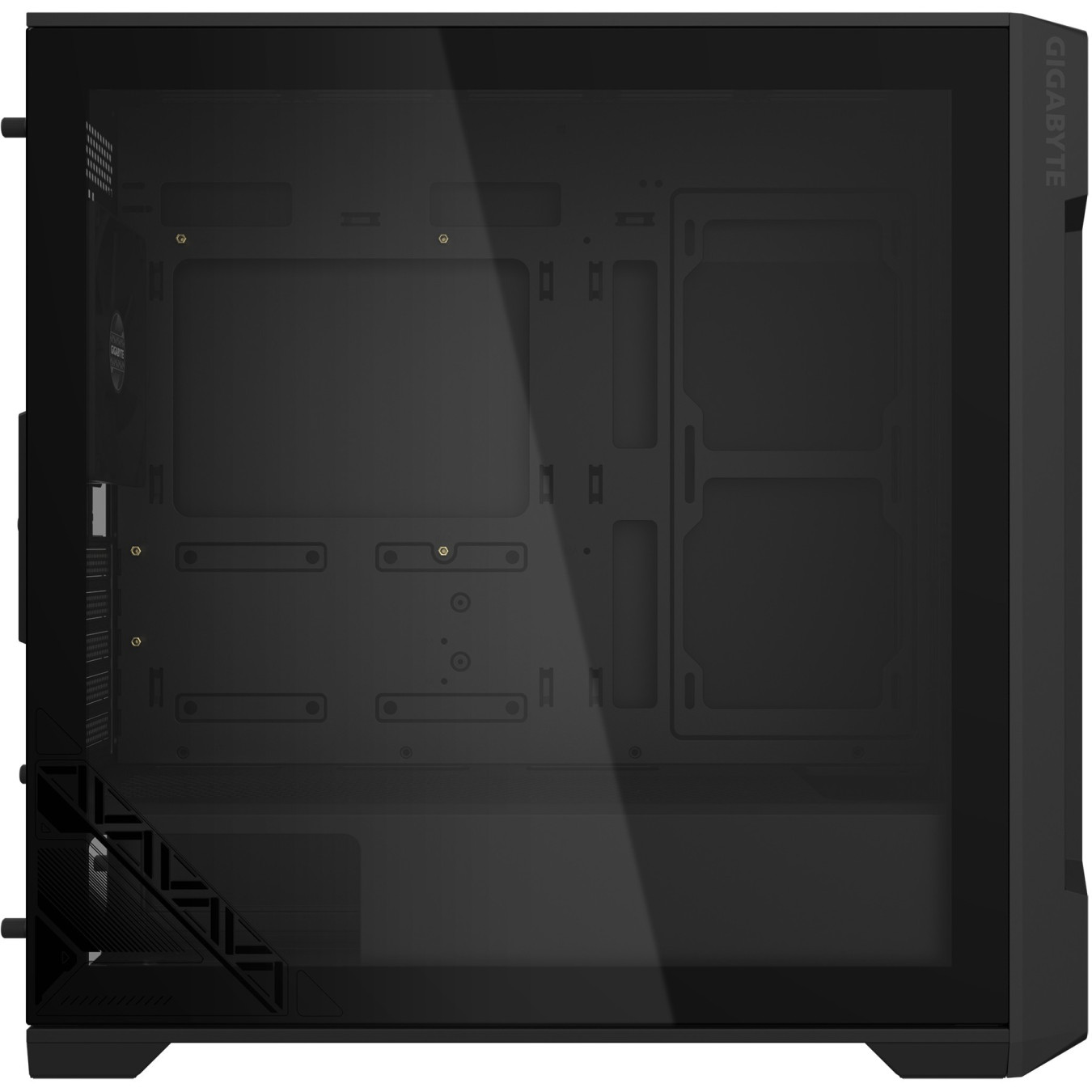 GIGABYTE C102 Glass Midi Tower - GB-C102G - Black, ATX/Mini-ITX Case, Tempered Glass, 41cm GPU, 16.5cm CPU Cooler
