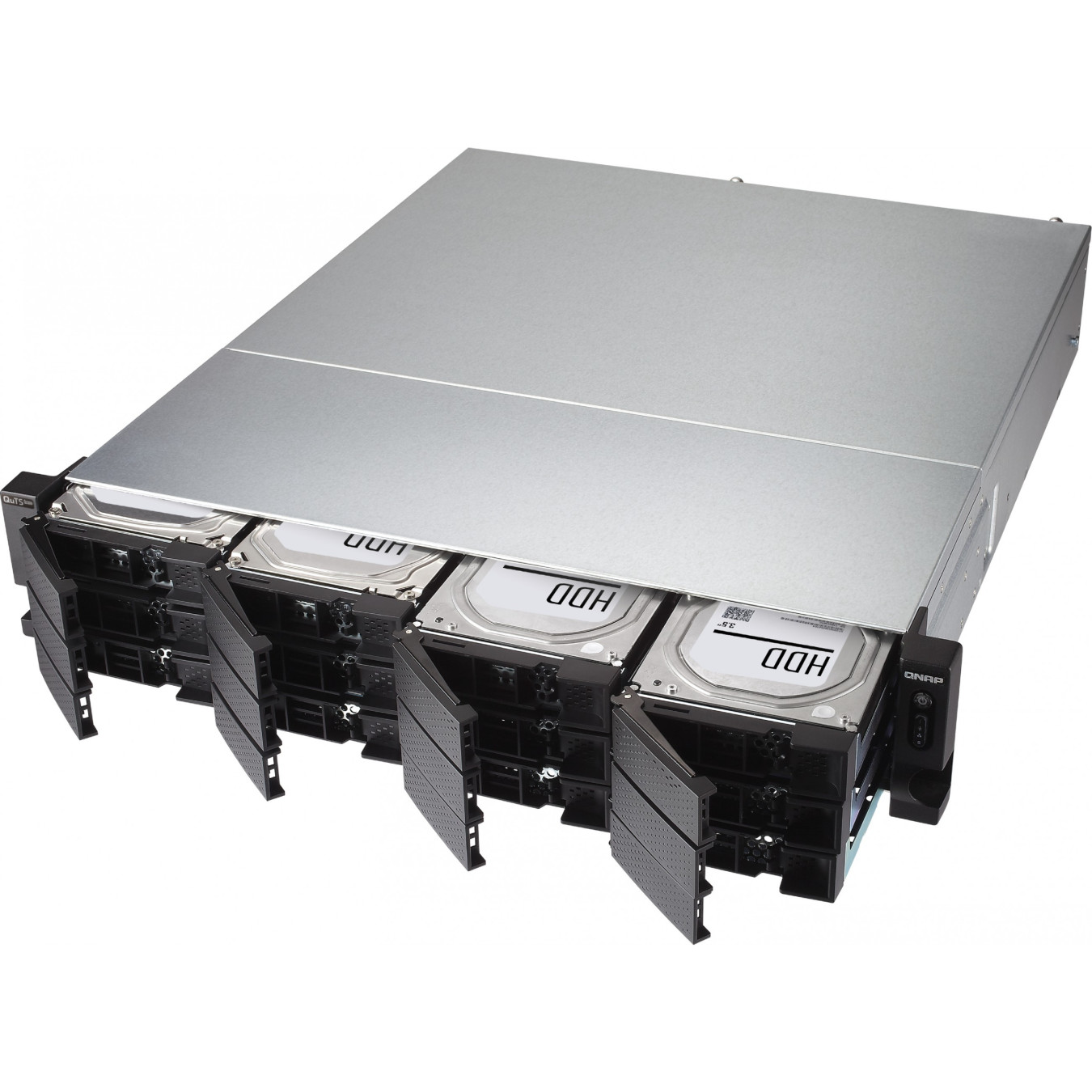 QNAP TS-h1886XU-RP-R2 - 12+6 Bay 2U Rack NAS - Intel Xeon D-1622 (up to 3.2GHz), 32GB ECC DDR4, Black/Grey