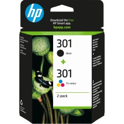 Buy HP 301 Ink Cartridges - N9J72AE - 2-Pack Original Black & Tri-color (Cyan/Ma... in Cyprus, Nicosia, Limassol, Larnaka, Pafos