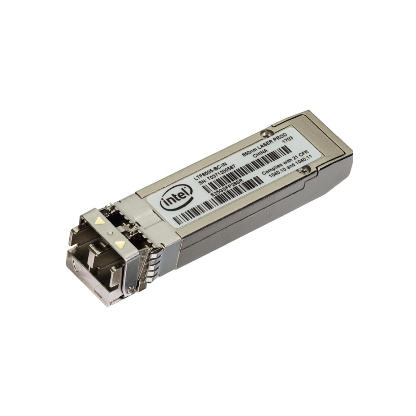Intel Ethernet SFP28 Optic - E25GSFP28SR - 25GbE SFP28 SR MMF 850nm, Silver, 1.2W — Buy in Cyprus with Fast Delivery