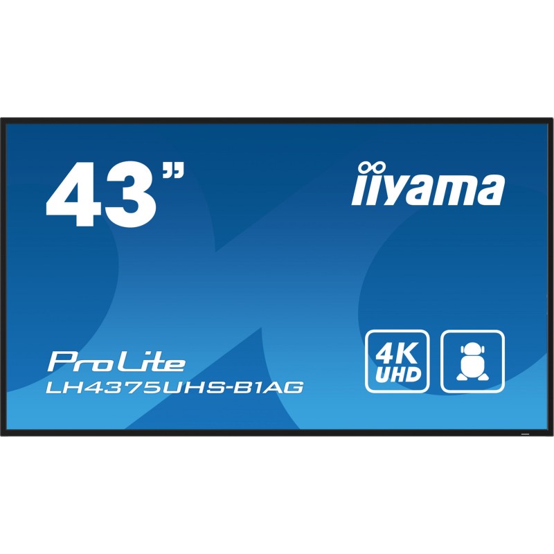 Buy iiyama LH4375UHS-B1AG - 43-inch 4K UHD IPS Digital Signage, Android 11, 4GB/... in Cyprus, Nicosia, Limassol, Larnaka, Pafos