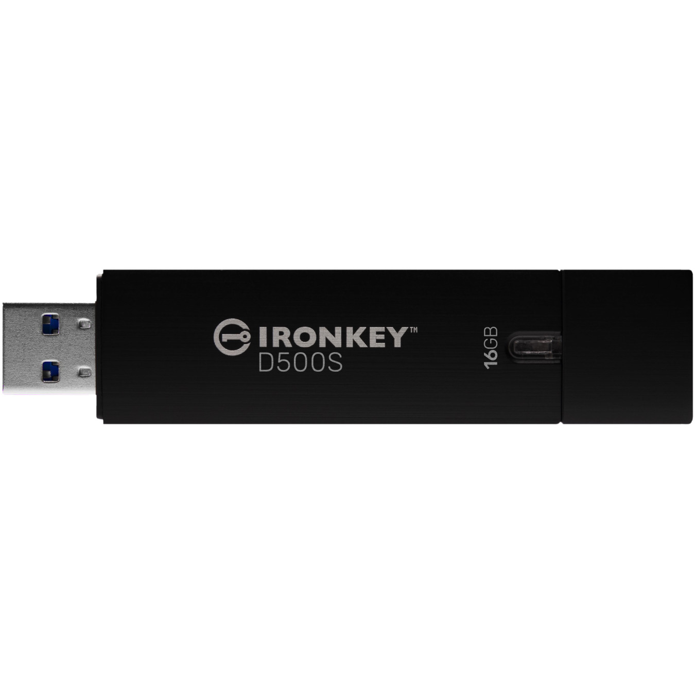 Kingston IronKey D500S - 16GB Encrypted USB-A Flash Drive, AES-256 FIPS 140-3, Black — Buy in Cyprus with Fast Delivery