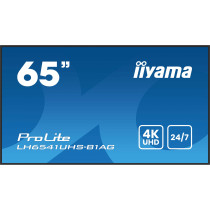 IIYAMA LH6541UHS-B1AG - 65" 4K UHD Digital Signage Display, VA Panel, 3x HDMI, USB2.0, 500 cd/m², 24/7, Black