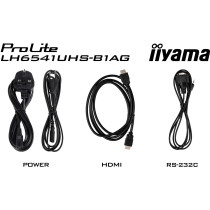IIYAMA LH6541UHS-B1AG - 65" 4K UHD Digital Signage Display, VA Panel, 3x HDMI, USB2.0, 500 cd/m², 24/7, Black