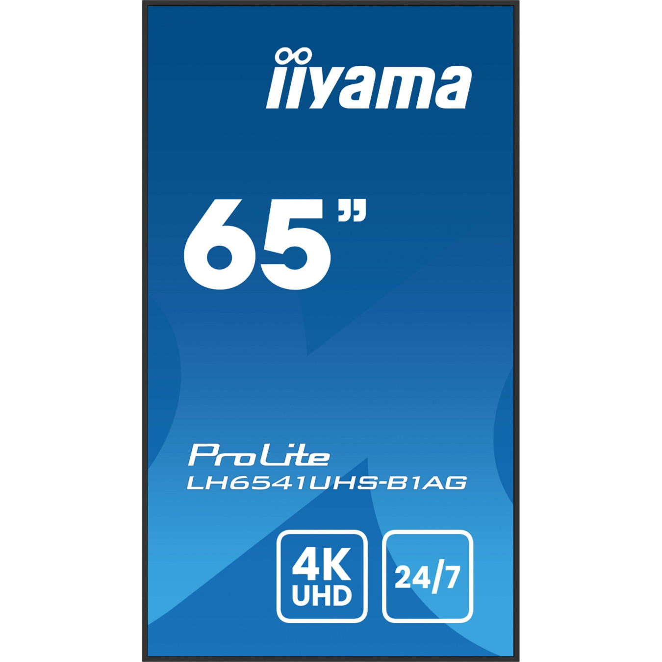 IIYAMA LH6541UHS-B1AG - 65" 4K UHD Digital Signage Display, VA Panel, 3x HDMI, USB2.0, 500 cd/m², 24/7, Black