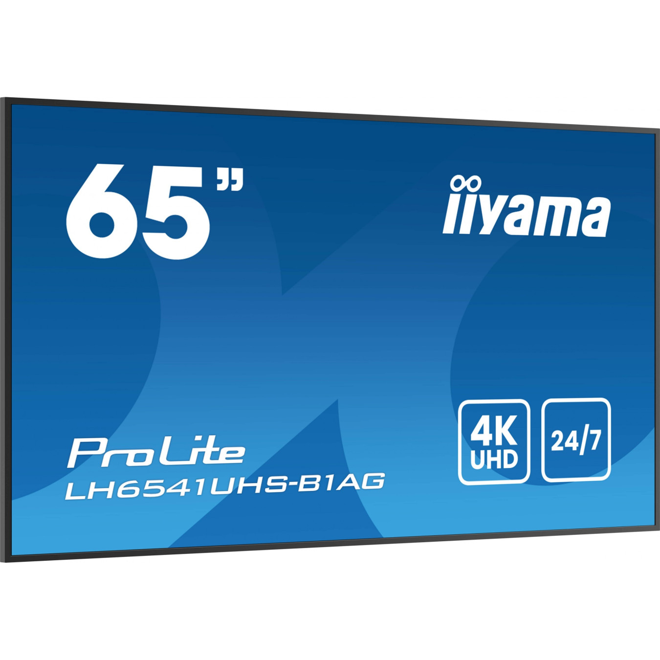 IIYAMA LH6541UHS-B1AG - 65" 4K UHD Digital Signage Display, VA Panel, 3x HDMI, USB2.0, 500 cd/m², 24/7, Black
