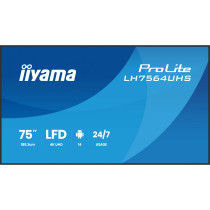 iiyama LH7564UHS-B1AG - 75" 4K UHD Digital Signage Display, VA Panel, Android 14, Black — Buy in Cyprus with Fast Delivery
