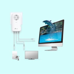 Buy TP-Link TL-PA8033P Kit - AV1300 Powerline Adapter, 3x Gigabit Ports, Passthr... in Cyprus, Nicosia, Limassol, Larnaka, Pafos