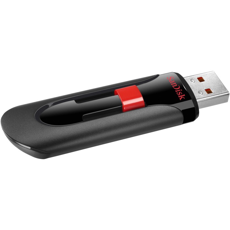 Buy SanDisk Cruzer Glide - 128GB USB 2.0 Flash Drive - Black/Red, USB-A Slide De... in Cyprus, Nicosia, Limassol, Larnaka, Pafos