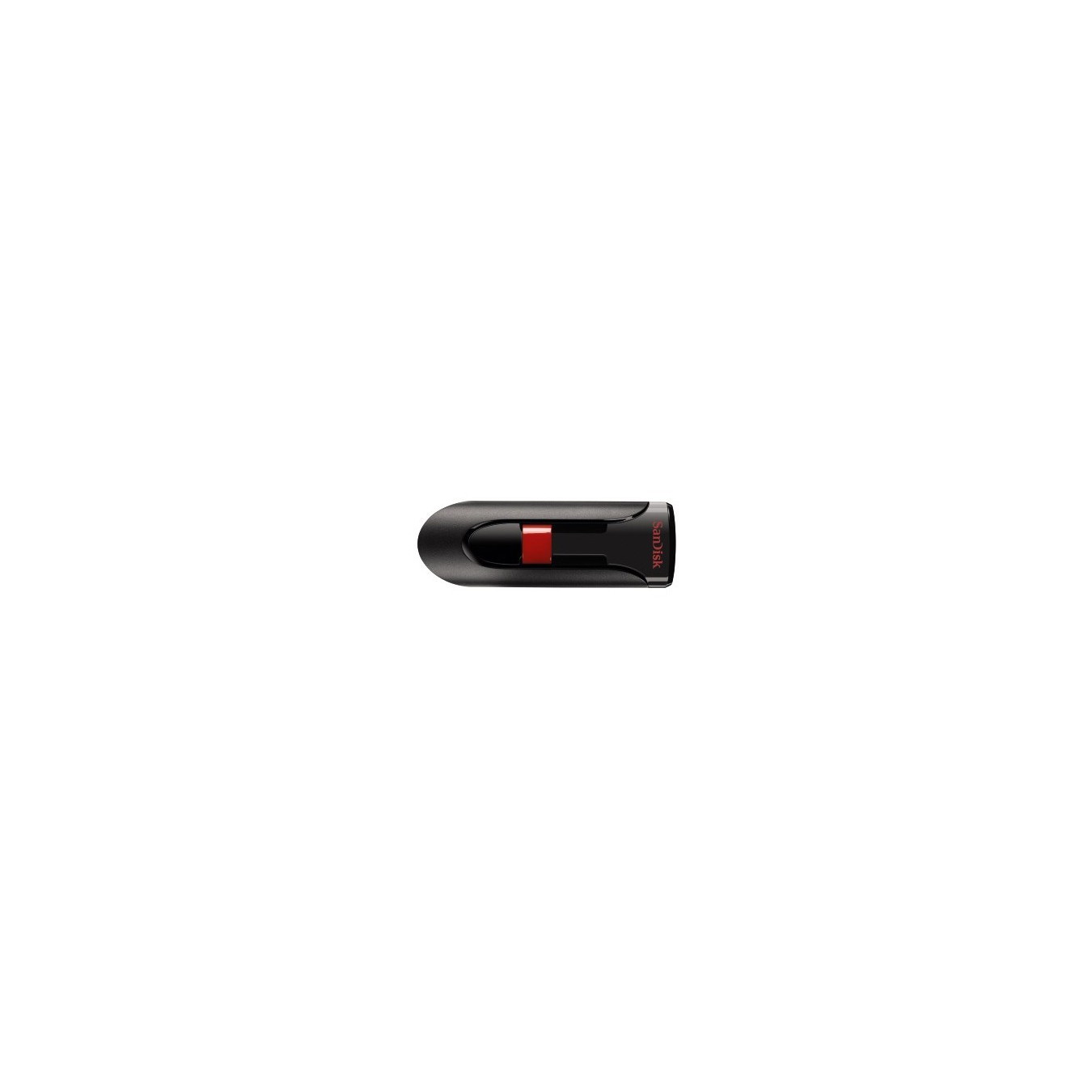 SanDisk Cruzer Glide - 128GB USB 2.0 Flash Drive - Black/Red, USB-A Slide Design, 128-bit AES Password Protection