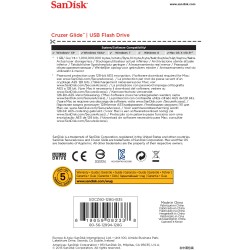 Buy SanDisk Cruzer Glide - 128GB USB 2.0 Flash Drive - Black/Red, USB-A Slide De... in Cyprus, Nicosia, Limassol, Larnaka, Pafos
