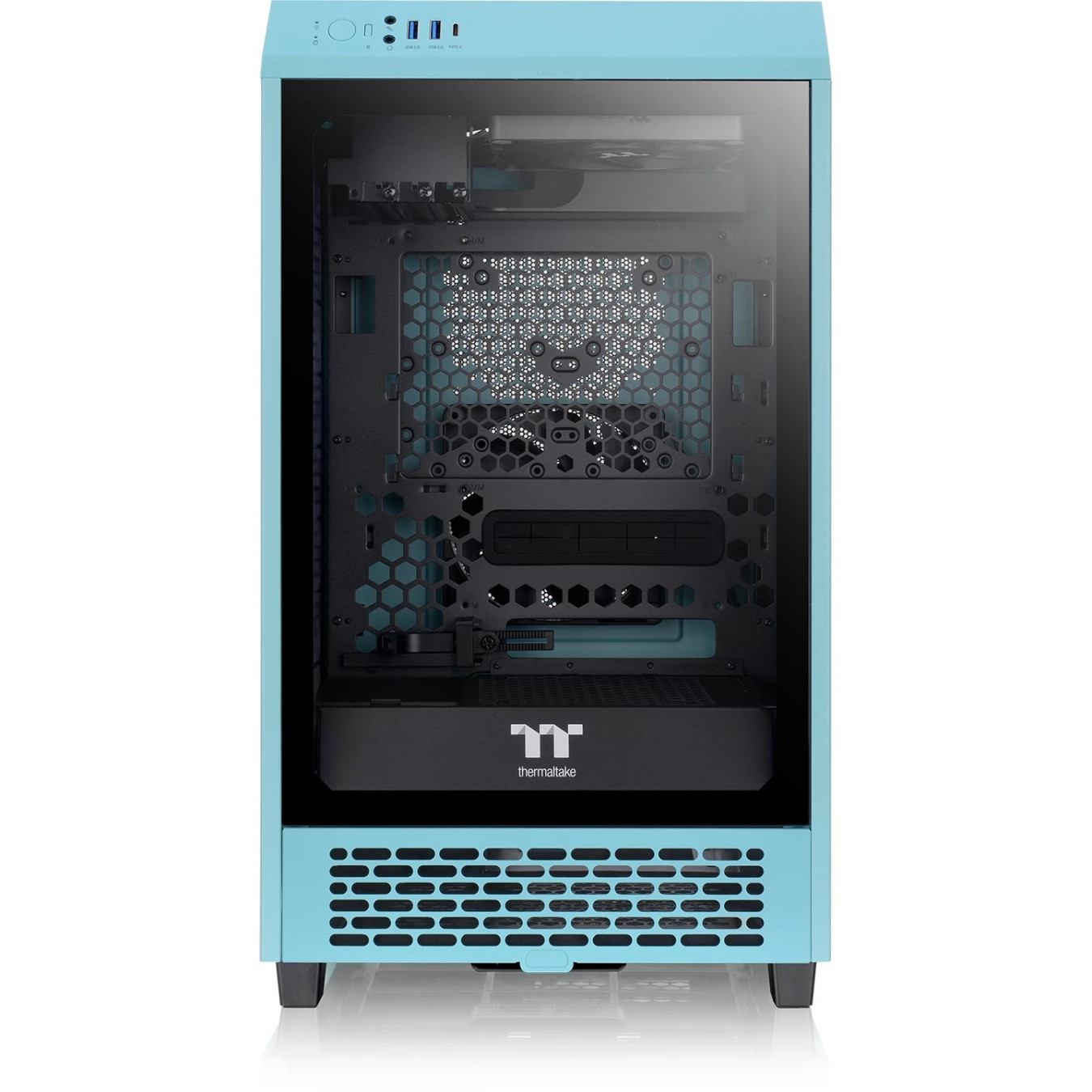 Thermaltake The Tower 200 TG - Mini-ITX Mini Tower Case - Turquoise, USB-C, Compact Gaming — Buy in Cyprus with Fast Delivery