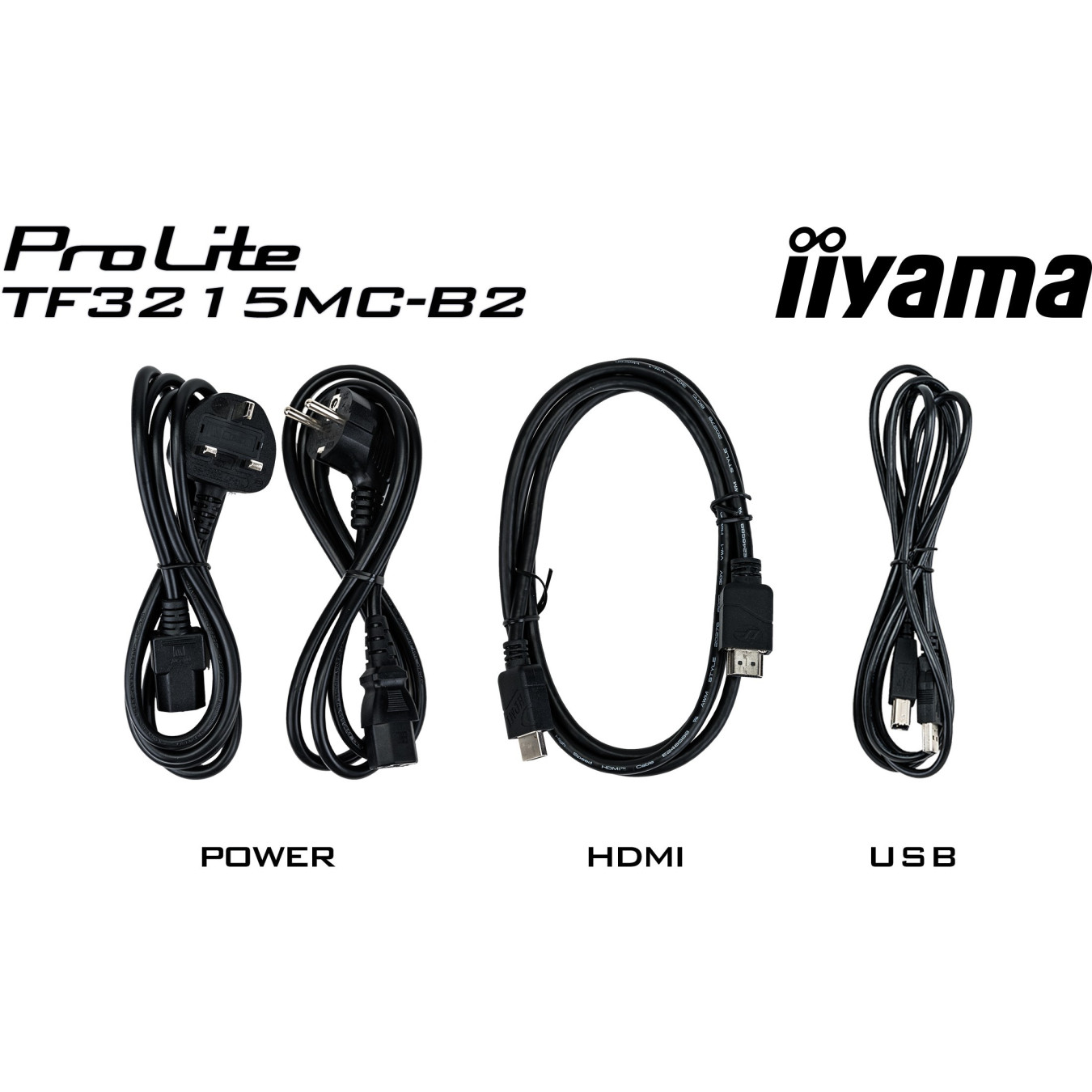 iiyama ProLite TF3215MC-B2 - 31.5" Full HD 16:9 PCAP 30-point Multi-Touch Monitor, VA, HDMI+DP+USB, Black