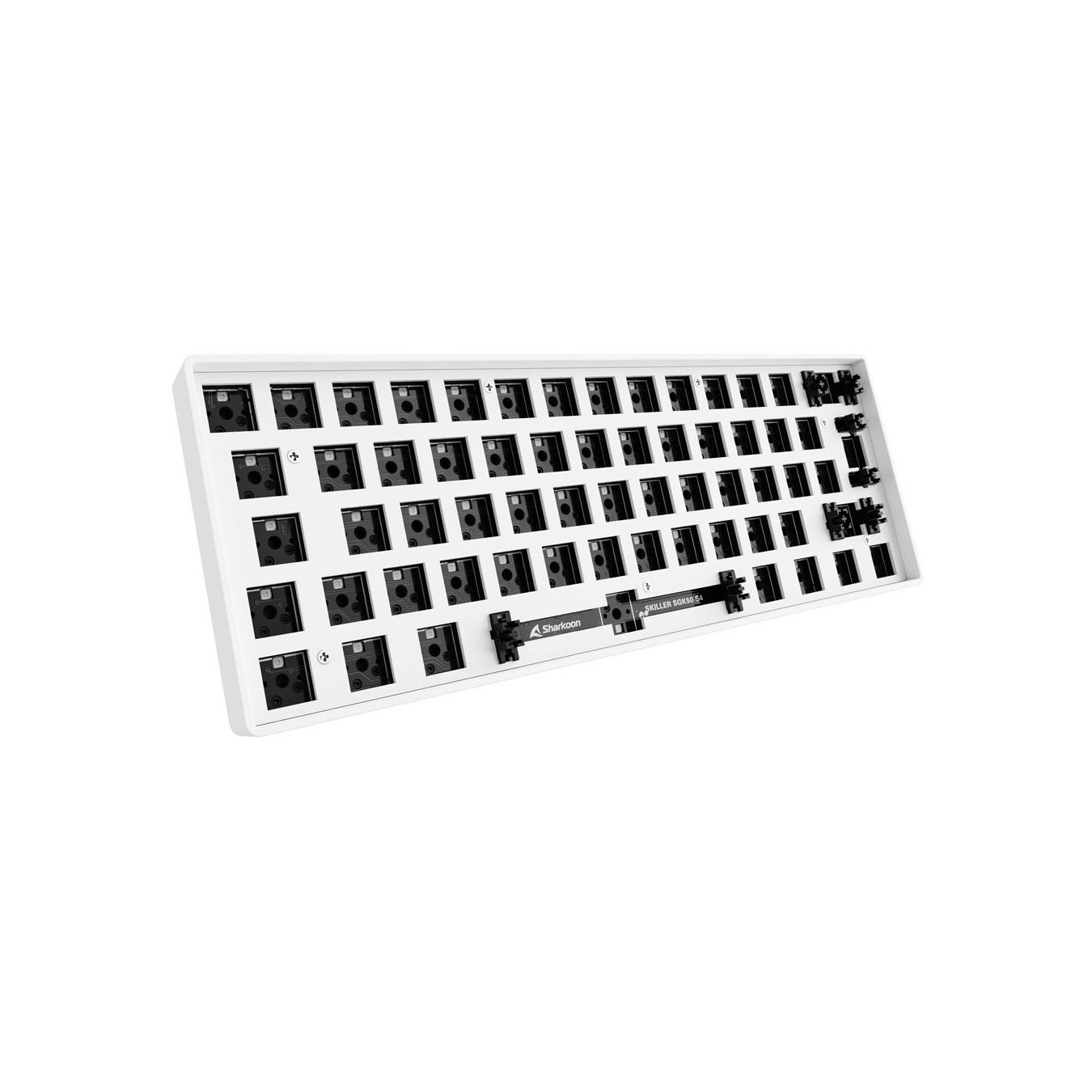 Sharkoon SKILLER SGK50 S4 Barebone - 60% Wired USB-C Keyboard, White, RGB, 32KB Onboard, 1000Hz