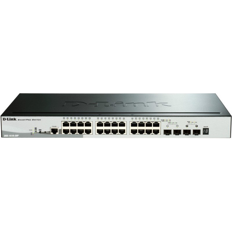 Buy D-Link DGS-1510-28P - 28-Port L3 Smart Managed PoE Switch, 24 PoE Ports, 193... in Cyprus, Nicosia, Limassol, Larnaka, Pafos