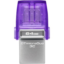 Buy Kingston DataTraveler microDuo 3C - 64GB USB-A & USB-C Flash Drive, Purple S... in Cyprus, Nicosia, Limassol, Larnaka, Pafos