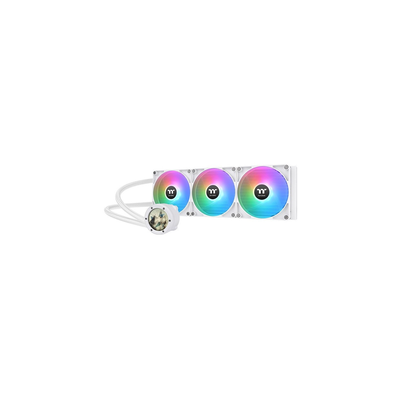 Thermaltake TH420 V2 Ultra ARGB - 420mm AIO Liquid CPU Cooler - Snow White, 3x140mm Fans, TFT-LCD
