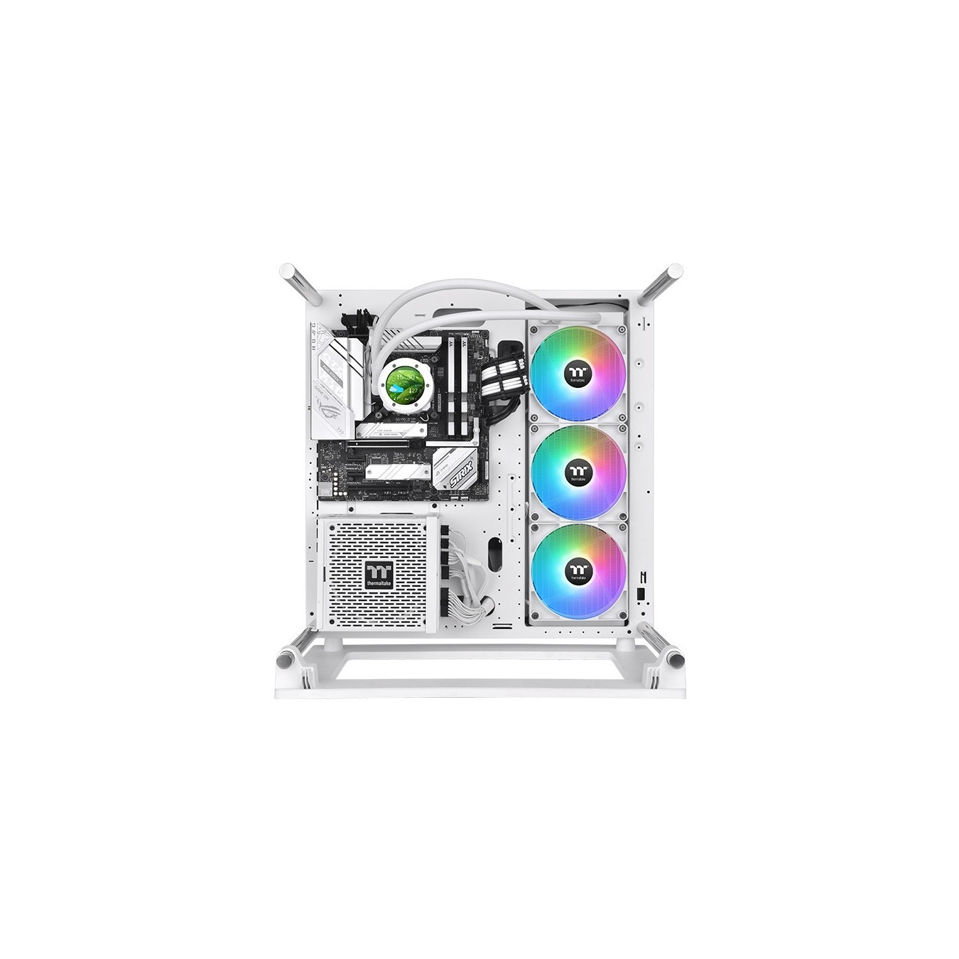 Thermaltake TH420 V2 Ultra ARGB - 420mm AIO Liquid CPU Cooler - Snow White, 3x140mm Fans, TFT-LCD