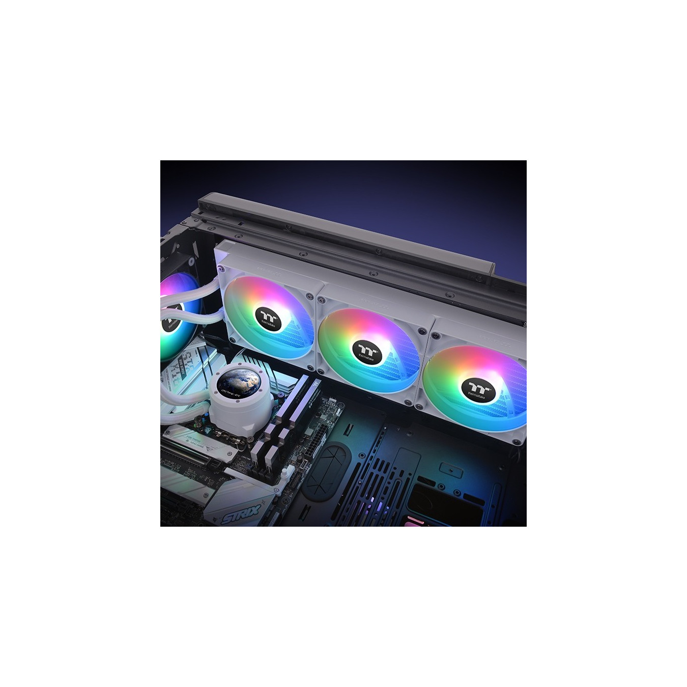 Thermaltake TH420 V2 Ultra ARGB - 420mm AIO Liquid CPU Cooler - Snow White, 3x140mm Fans, TFT-LCD