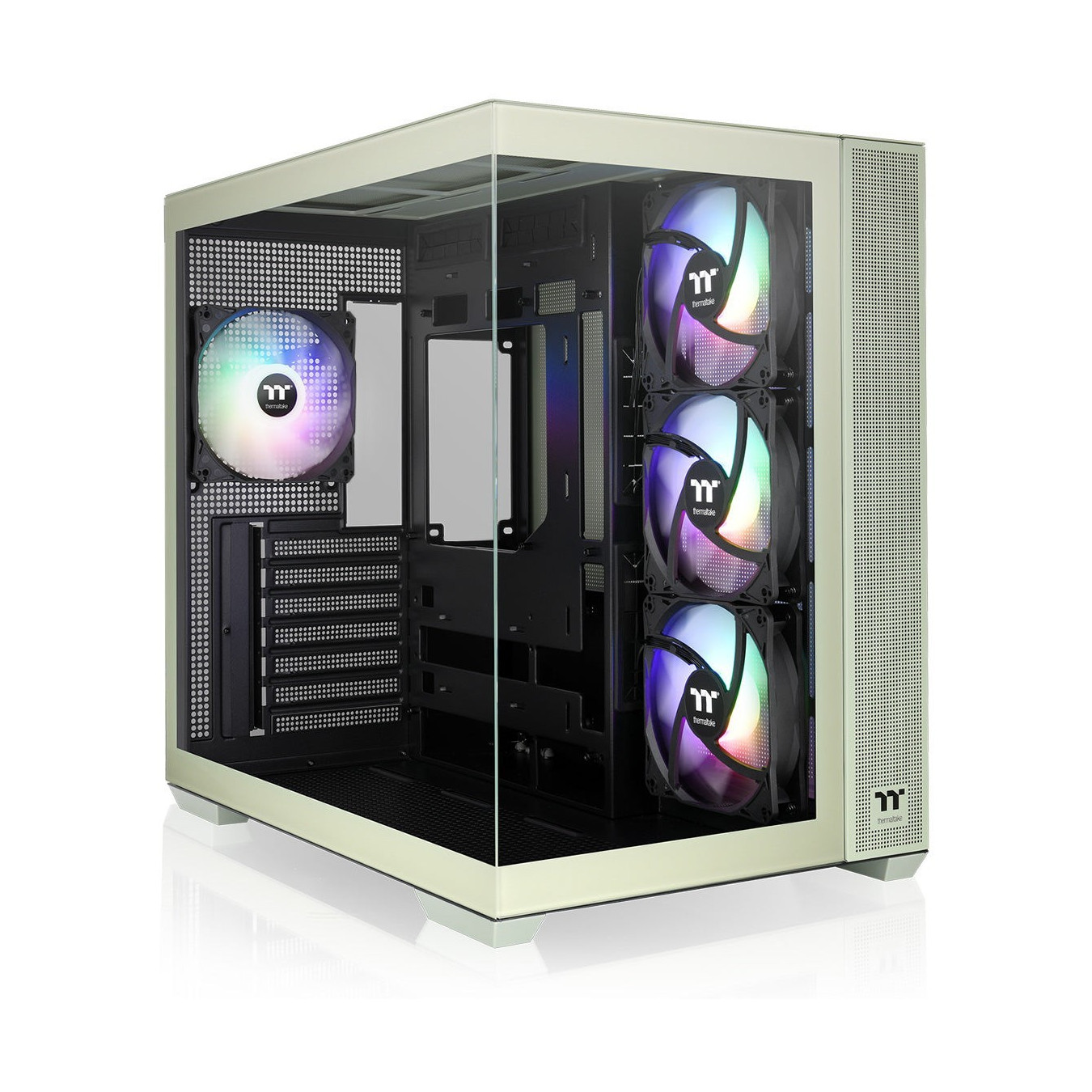 Thermaltake View 380 TG ARGB Mid Tower Case - Matcha Green, Tempered Glass, ATX/mATX/Mini-ITX