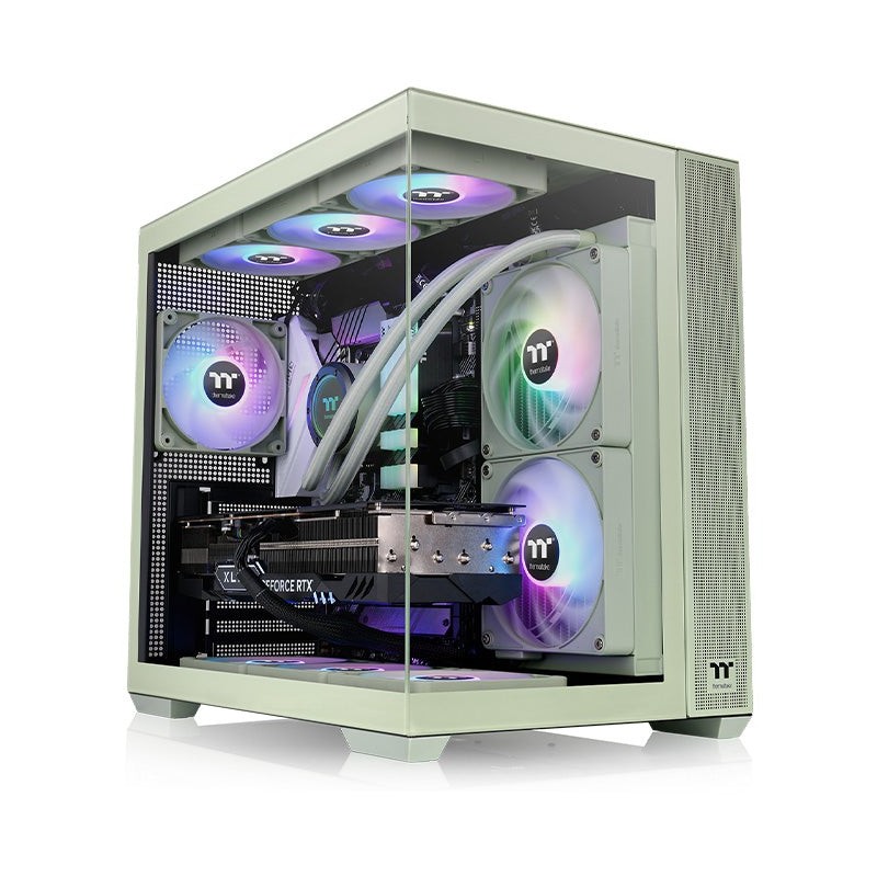 Buy Thermaltake View 380 TG ARGB Mid Tower Case - Matcha Green, Tempered Glass, ... in Cyprus, Nicosia, Limassol, Larnaka, Pafos
