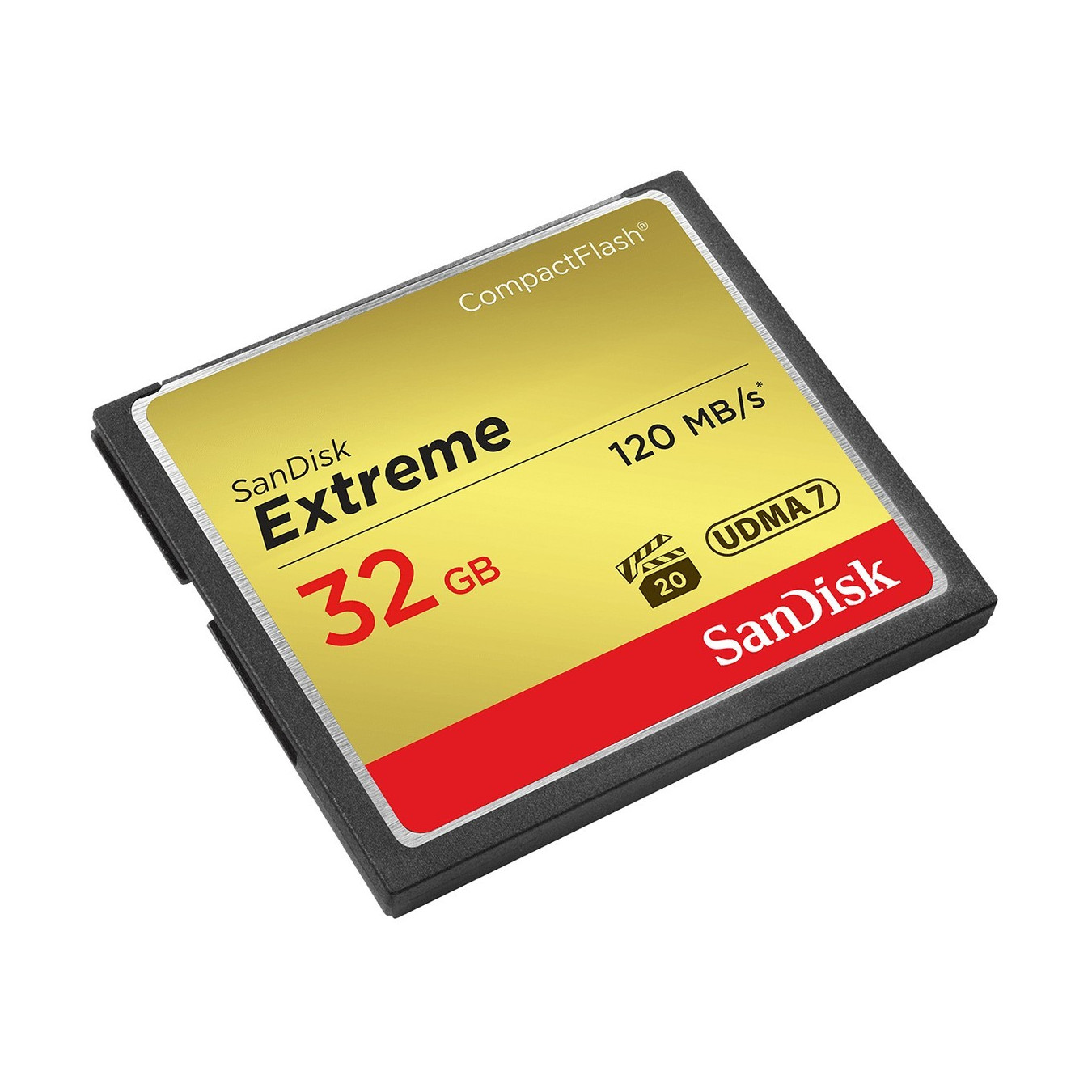 SanDisk Extreme CompactFlash Card - 32GB - Black/Gold/Red, 120MB/s Read, 85MB/s Write — Buy in Cyprus with Fast Delivery