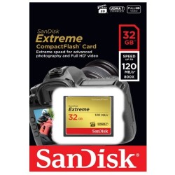 Buy SanDisk Extreme CompactFlash Card - 32GB - Black/Gold/Red, 120MB/s Read, 85M... in Cyprus, Nicosia, Limassol, Larnaka, Pafos