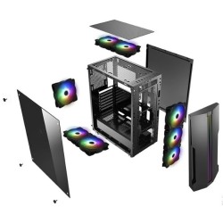 Buy Xilence Blade XG121 X512.RGB - Mid Tower Case, Black, Tempered Glass, RGB, A... in Cyprus, Nicosia, Limassol, Larnaka, Pafos