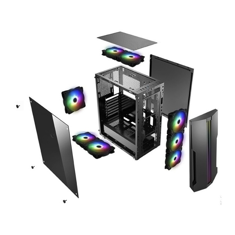 Buy Xilence Blade XG121 X512.RGB - Mid Tower Case, Black, Tempered Glass, RGB, A... in Cyprus, Nicosia, Limassol, Larnaka, Pafos