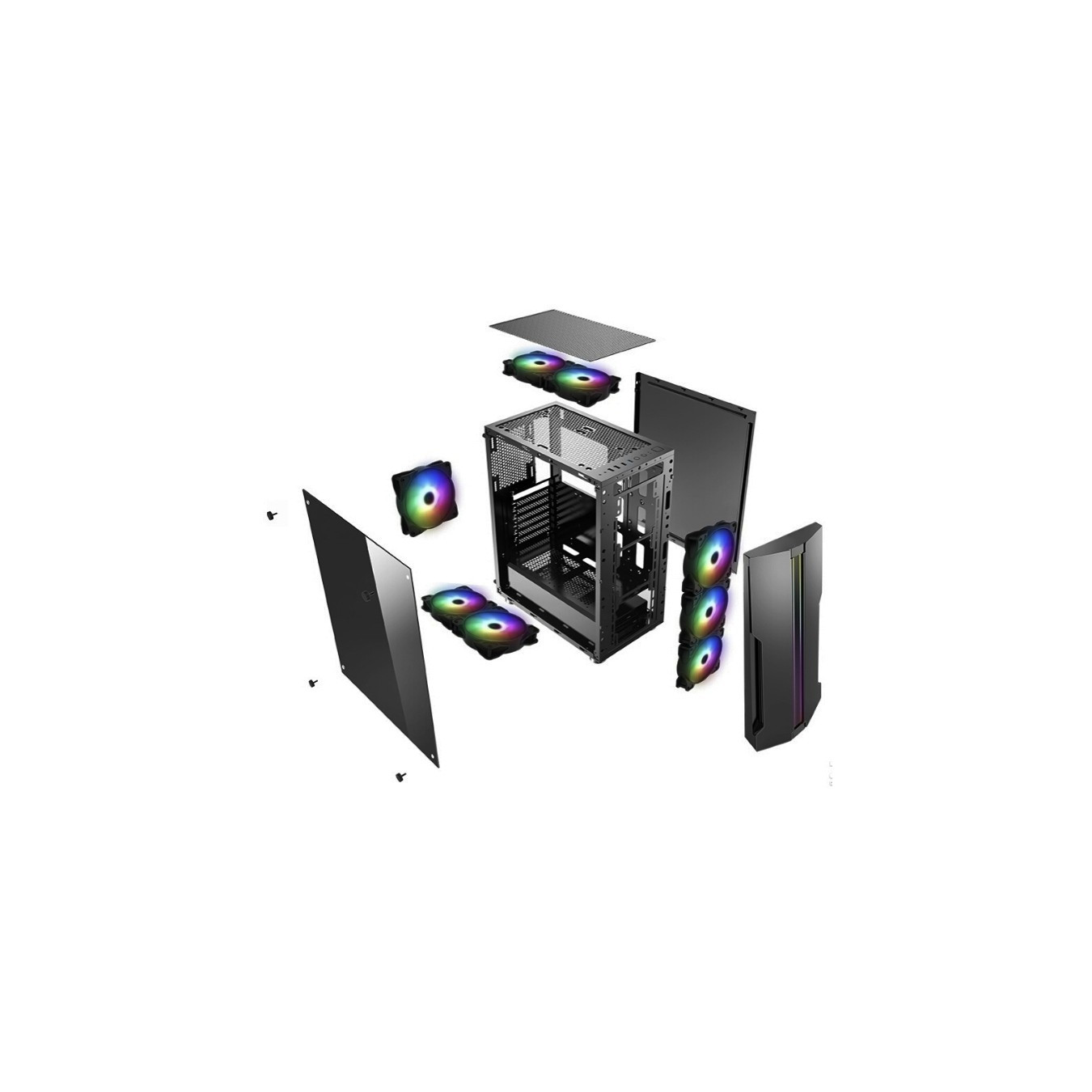 Xilence Blade XG121 X512.RGB - Mid Tower Case, Black, Tempered Glass, RGB, ATX/mATX/ITX — Buy in Cyprus with Fast Delivery