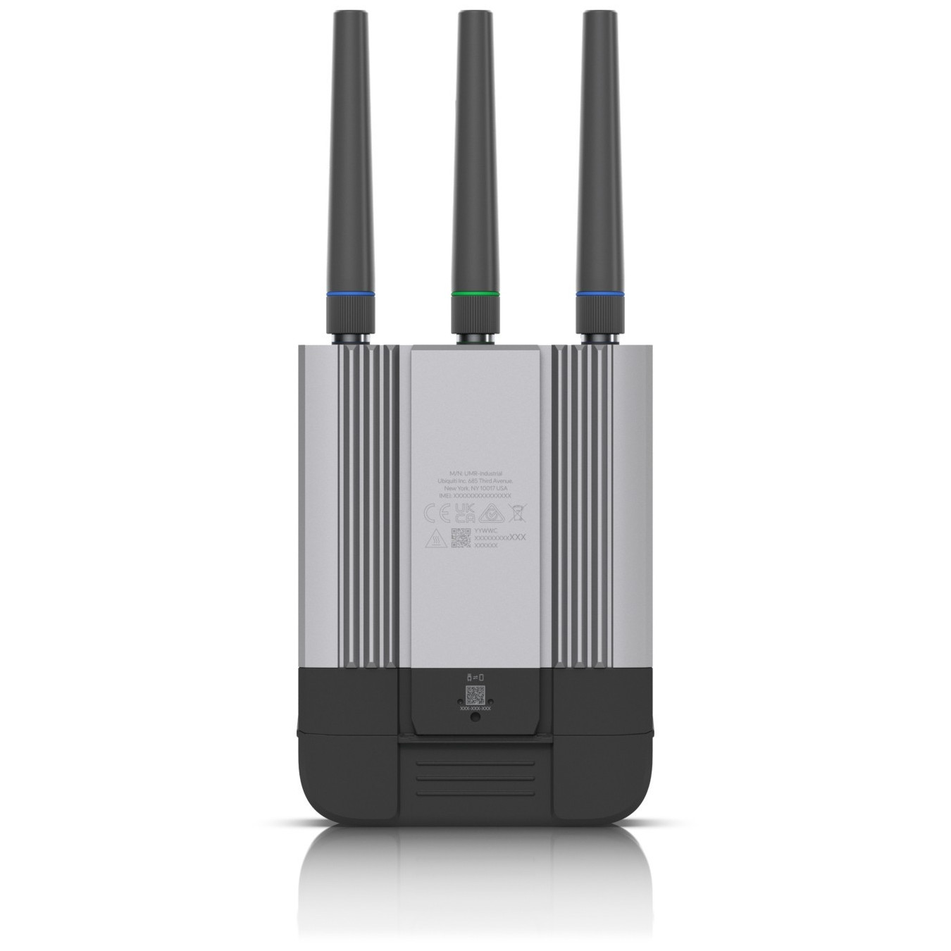 Ubiquiti UniFi UMR-Industrial - Cat 4 LTE Industrial Router - Black/Grey, PoE, GPS, NanoSIM, 2x GigE, 2.4 GHz Wi-Fi