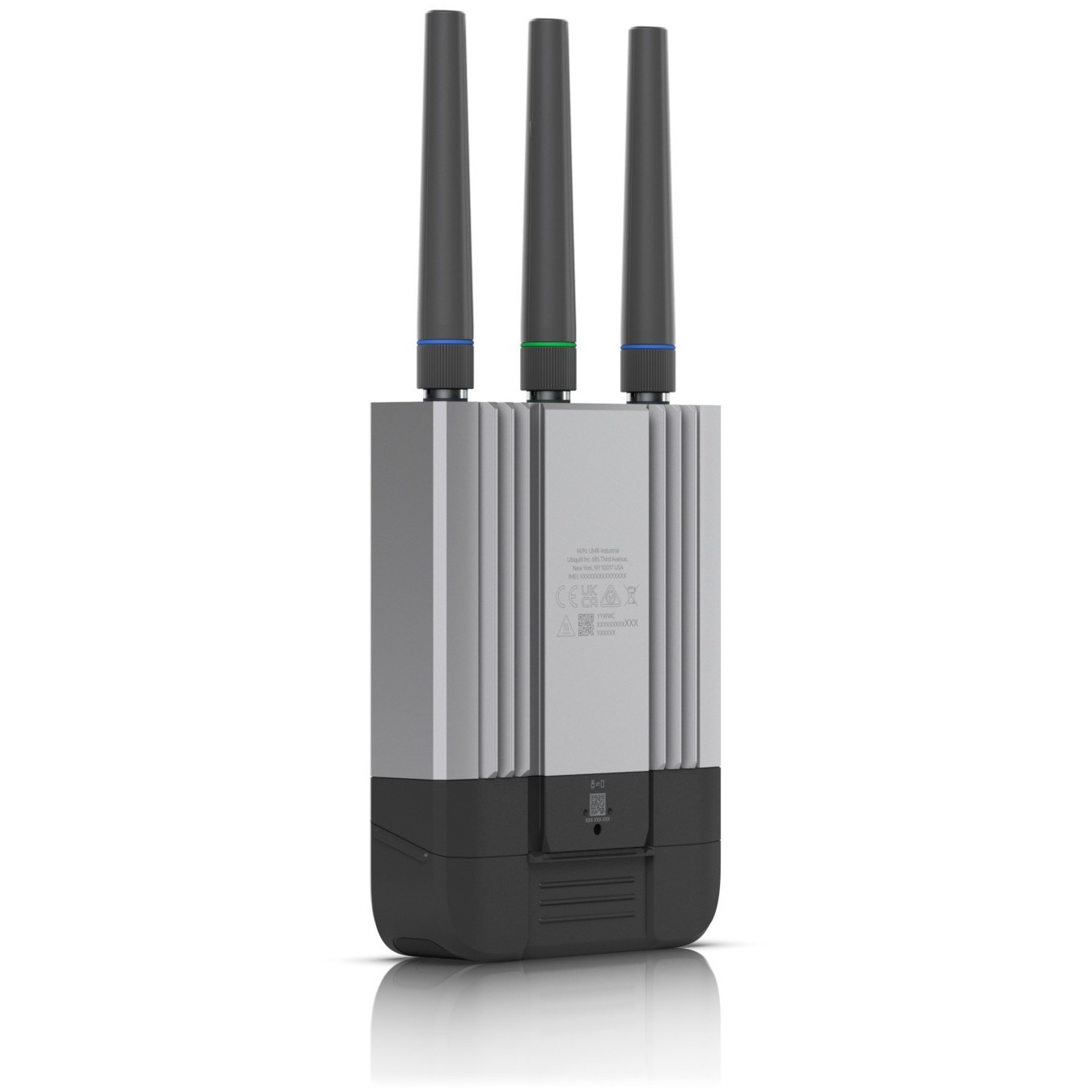 Ubiquiti UniFi UMR-Industrial - Cat 4 LTE Industrial Router - Black/Grey, PoE, GPS, NanoSIM, 2x GigE, 2.4 GHz Wi-Fi