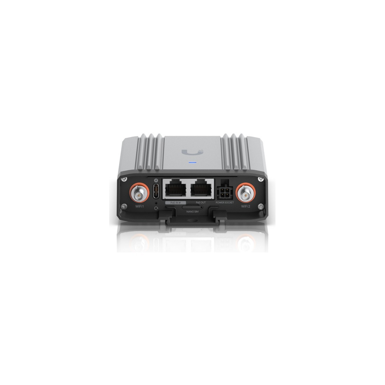 Ubiquiti UniFi UMR-Industrial - Cat 4 LTE Industrial Router - Black/Grey, PoE, GPS, NanoSIM, 2x GigE, 2.4 GHz Wi-Fi