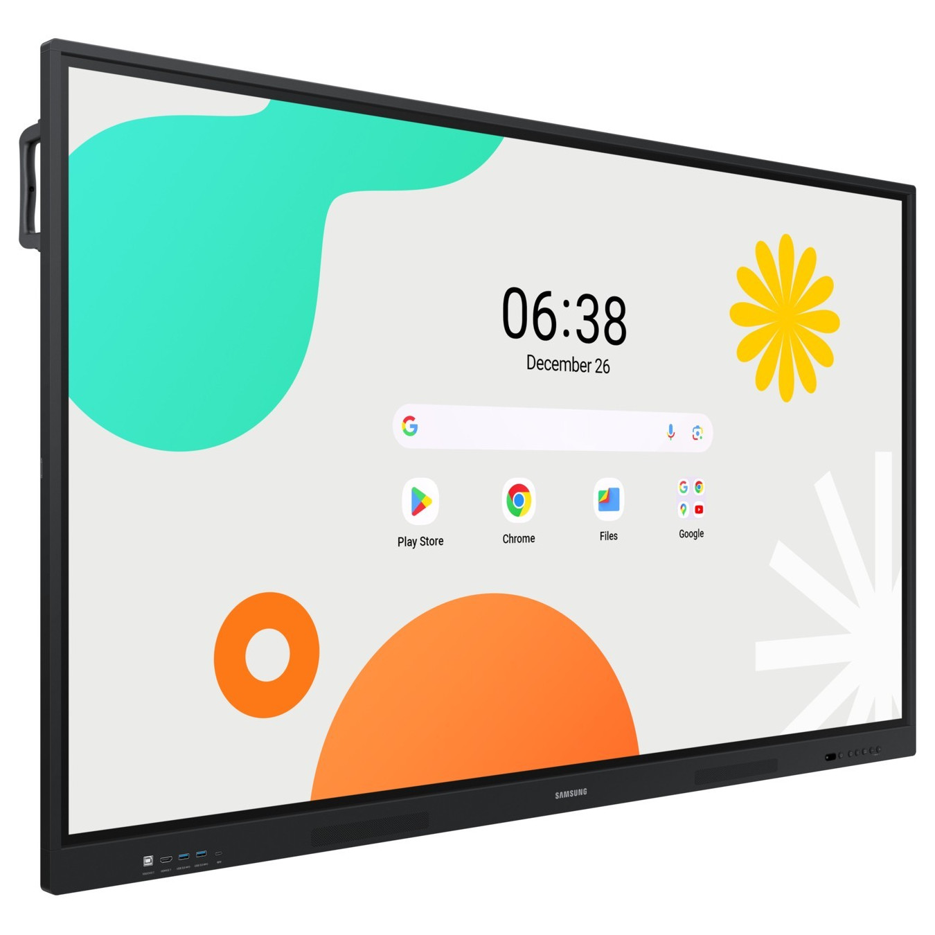 Samsung Smart Signage WA75F - 75" 4K UHD Interactive Display - Android 14, 64GB, IPS, 400 nits, Black