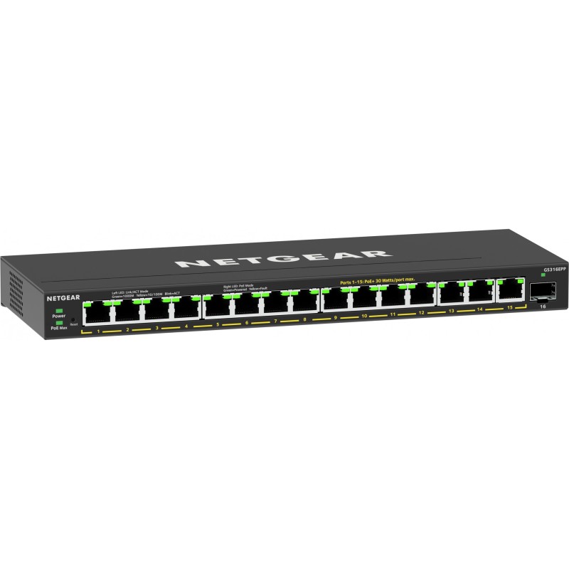 Buy NETGEAR 16-Port PoE+ Gigabit Switch - GS316EPP-100PES - 15 PoE Ports, 231W B... in Cyprus, Nicosia, Limassol, Larnaka, Pafos