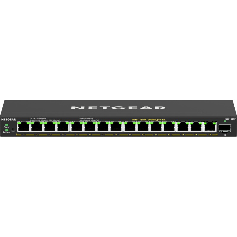 Buy NETGEAR 16-Port PoE+ Gigabit Switch - GS316EPP-100PES - 15 PoE Ports, 231W B... in Cyprus, Nicosia, Limassol, Larnaka, Pafos