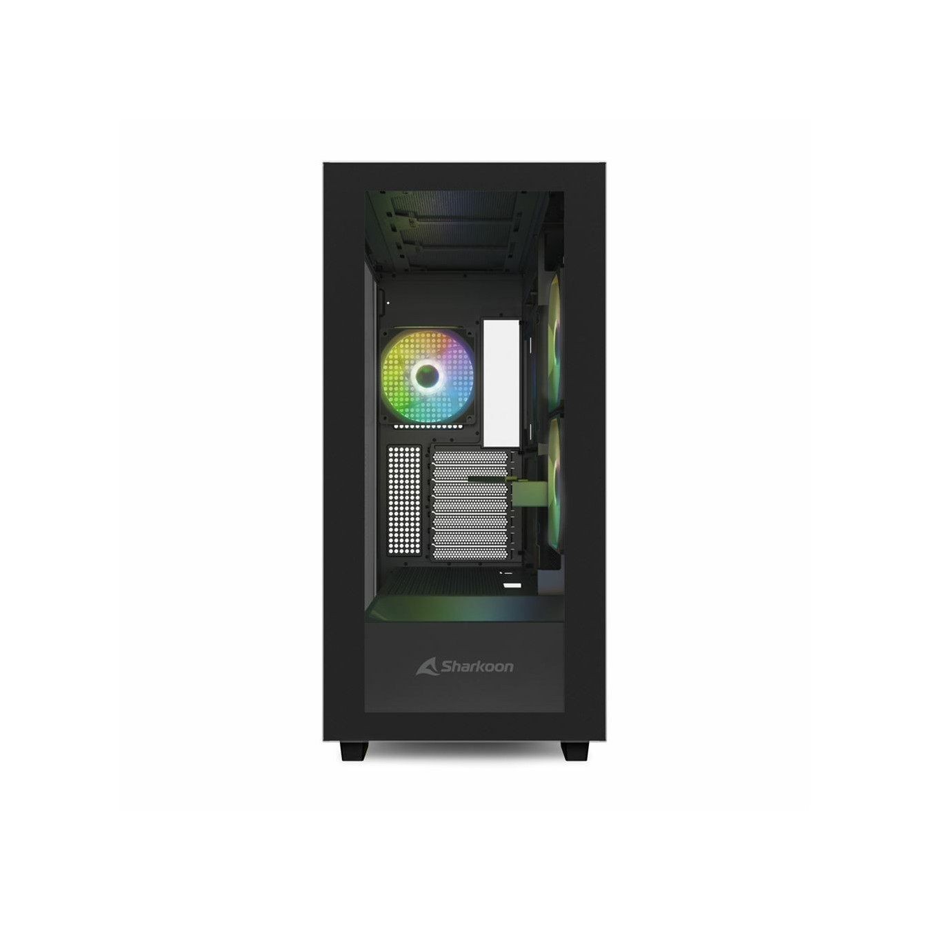 Sharkoon Rebel C60 RGB - Mid Tower Gaming Case - Black, Tempered Glass, RGB, ATX/mATX/Mini-ITX