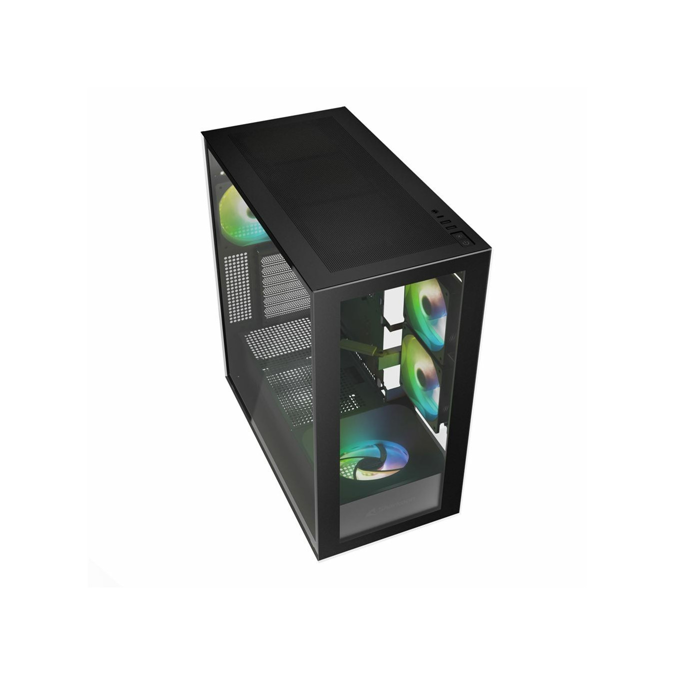 Sharkoon Rebel C60 RGB - Mid Tower Gaming Case - Black, Tempered Glass, RGB, ATX/mATX/Mini-ITX