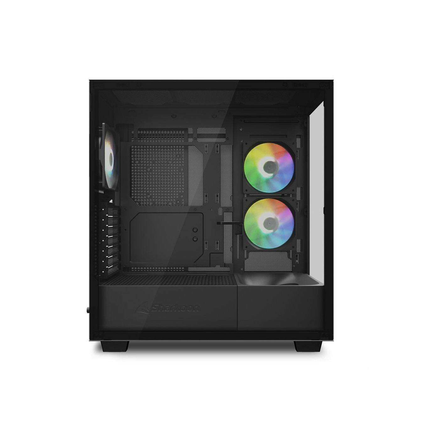 Sharkoon Rebel C60 RGB - Mid Tower Gaming Case - Black, Tempered Glass, RGB, ATX/mATX/Mini-ITX