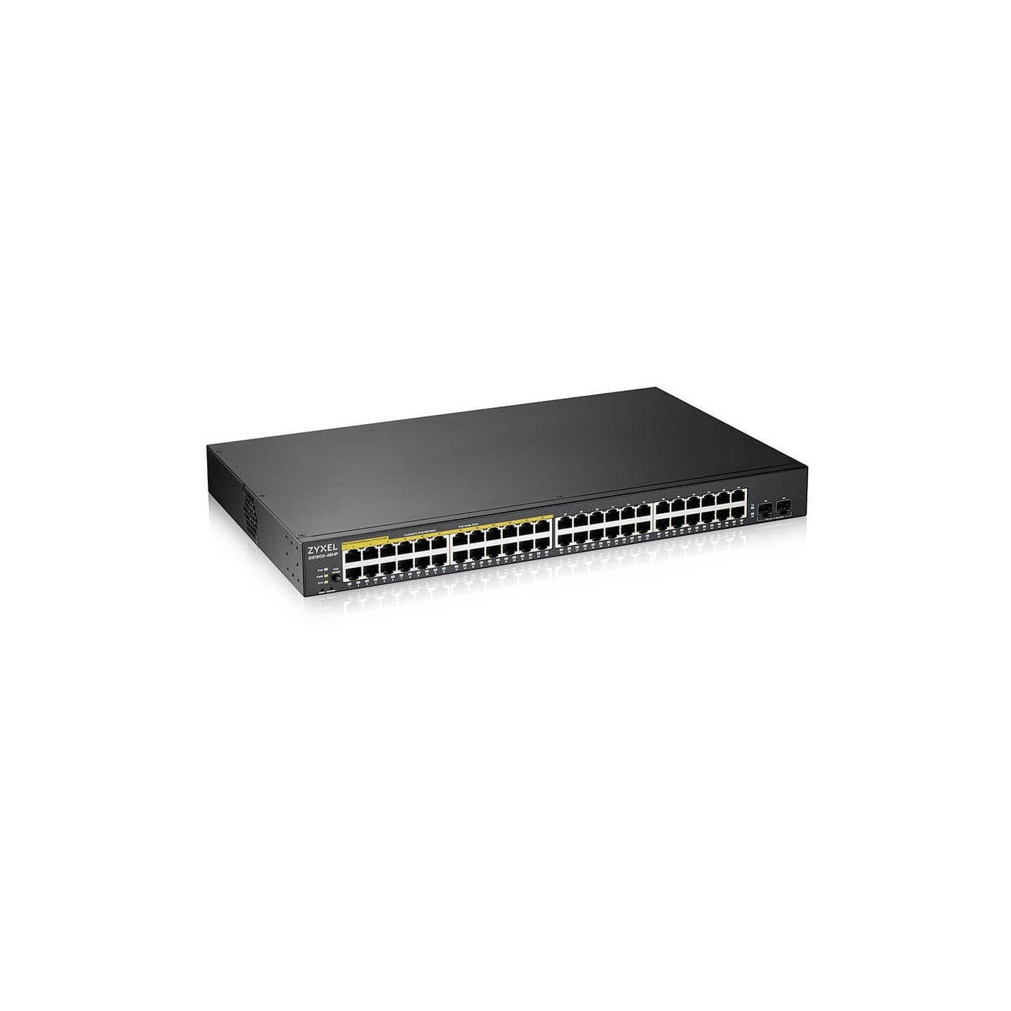 Zyxel GS1900-48HPv2 - 48-Port Gigabit L2 Managed PoE Switch, 24 PoE Ports (170W), 2 SFP, Rackmount, Black