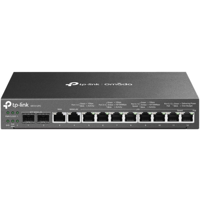 Buy TP-Link Omada ER7212PC - 3-in-1 Gigabit VPN Router, 10x GbE (8 PoE), 2x SFP,... in Cyprus, Nicosia, Limassol, Larnaka, Pafos