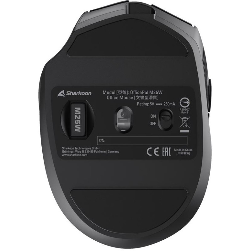 Buy Sharkoon OfficePal M25W - Right-Hand Wireless Gaming Mouse, Black, 4000 DPI,... in Cyprus, Nicosia, Limassol, Larnaka, Pafos