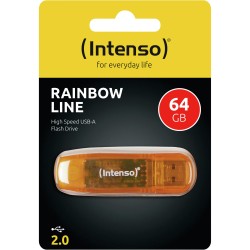 Buy Intenso Rainbow Line USB Flash Drive - 64GB - Orange - USB Type-A 2.0 in Cyprus, Nicosia, Limassol, Larnaka, Pafos