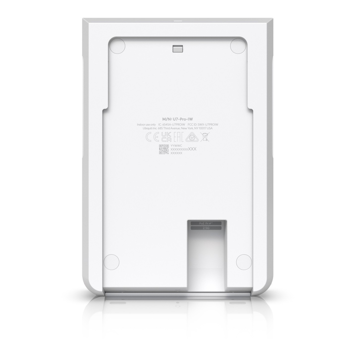 Ubiquiti UniFi U7-Pro Wall - Wi‑Fi 7 Tri-Band Access Point, White, Internal Antennas, 2.5GbE