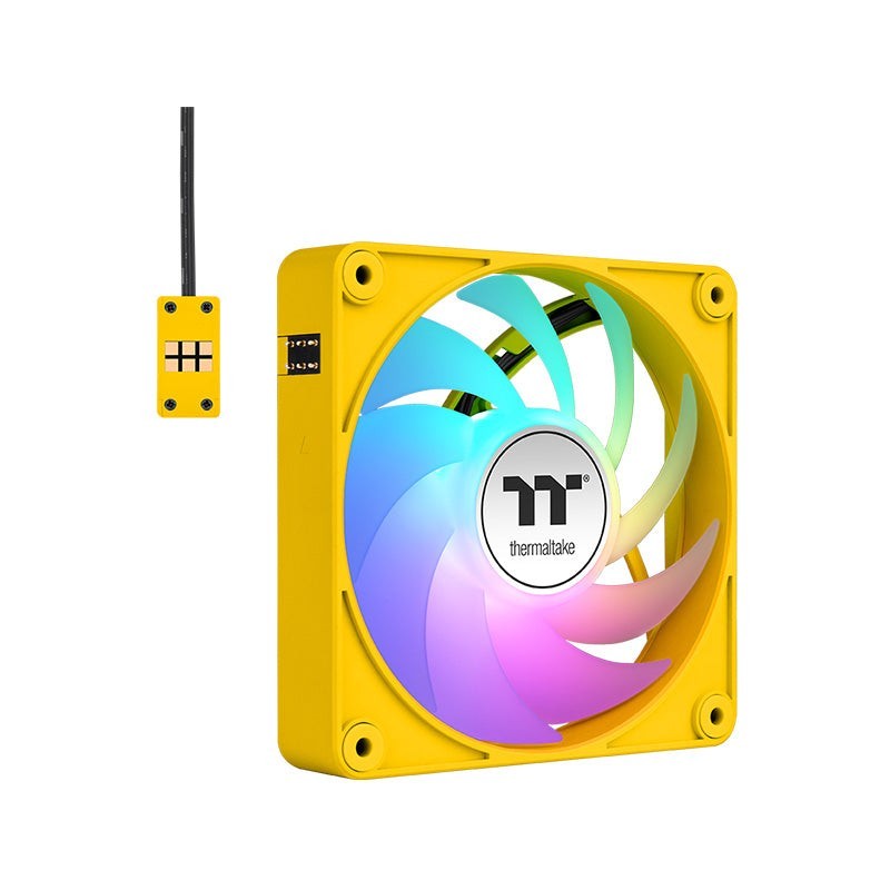 Buy Thermaltake CT140 EX ARGB Sync 140mm Fan 3-Pack - Bumblebee Yellow, 500-1800... in Cyprus, Nicosia, Limassol, Larnaka, Pafos