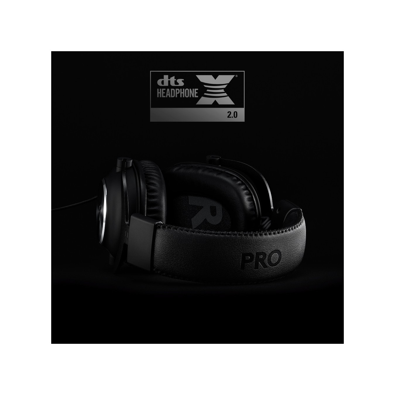Logitech G Pro X Headset - Wired Gaming Headset, Black, 50mm Neodymium Drivers, DTS:X 7.1, Cardioid Boom Mic