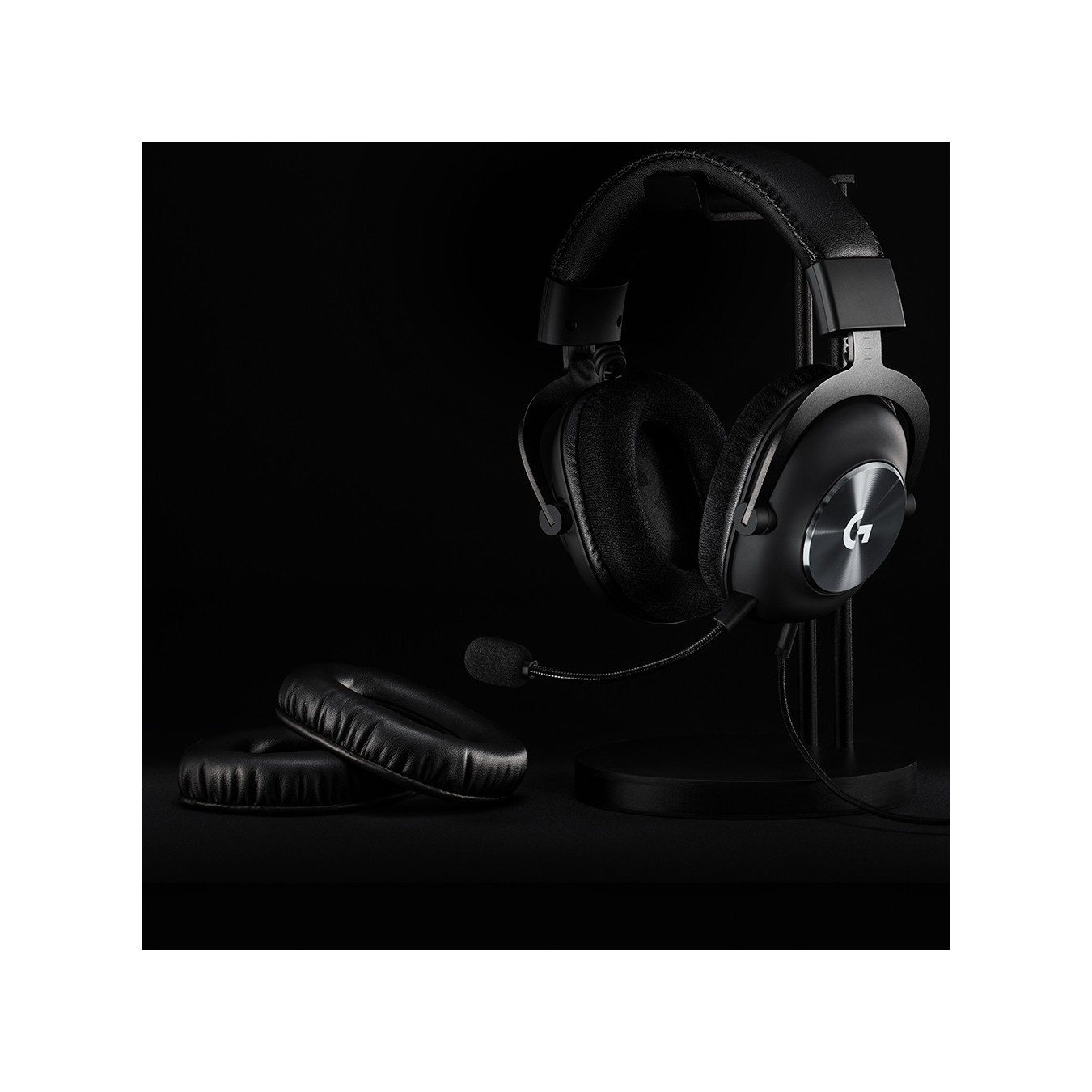 Logitech G Pro X Headset - Wired Gaming Headset, Black, 50mm Neodymium Drivers, DTS:X 7.1, Cardioid Boom Mic